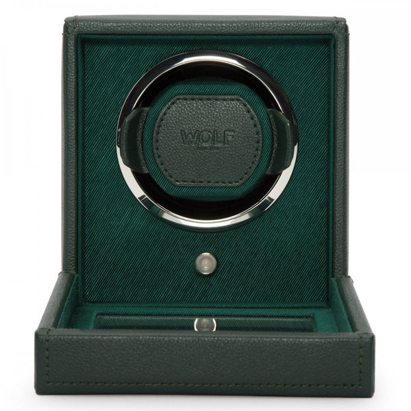 WOLF Hunter Green Cub Watch Winder With Cover