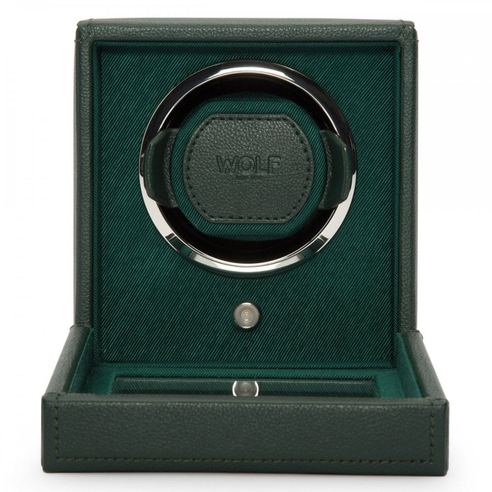 WOLF Hunter Green Cub Watch Winder With Cover
