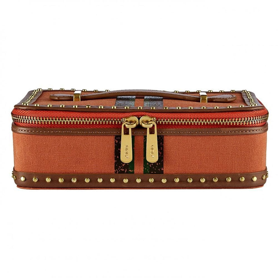 WOLF Ida Orange Travel Zip Jewellery Case