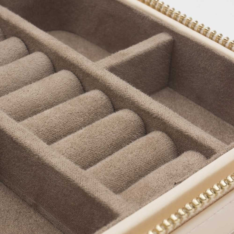 WOLF Ivory Caroline Zip Travel Case