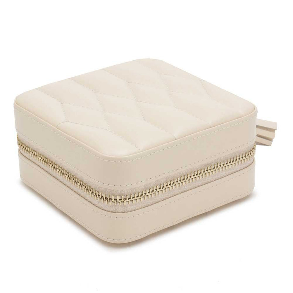 WOLF Ivory Caroline Zip Travel Case