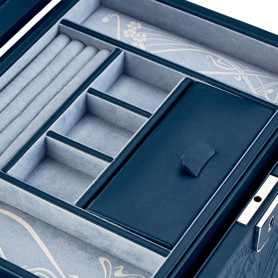 WOLF Liberty All Over Lanthe Large Navy Jewellery Box