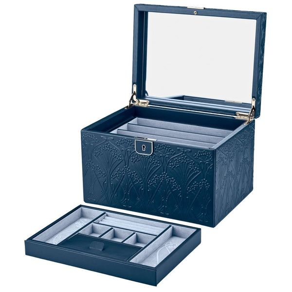 WOLF Liberty All Over Lanthe Large Navy Jewellery Box