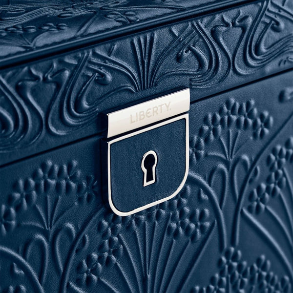WOLF Liberty All Over Lanthe Large Navy Jewellery Box