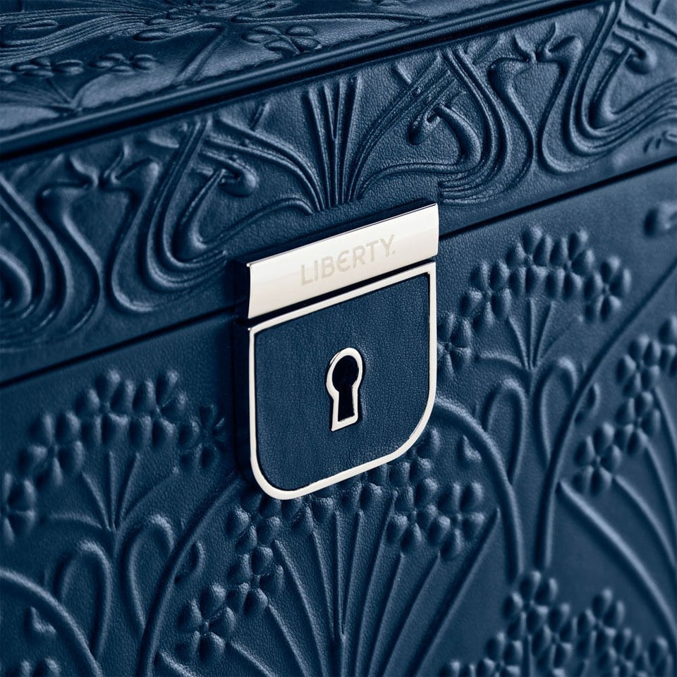 WOLF Liberty All Over Lanthe Large Navy Jewellery Box