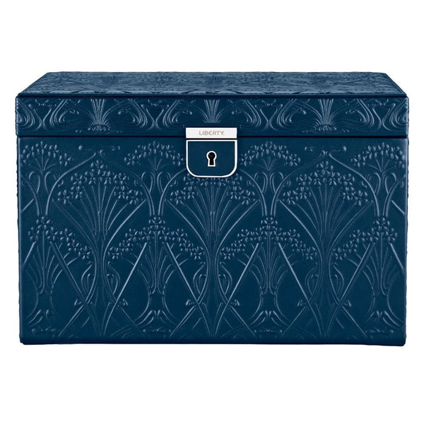 WOLF Liberty All Over Lanthe Large Navy Jewellery Box