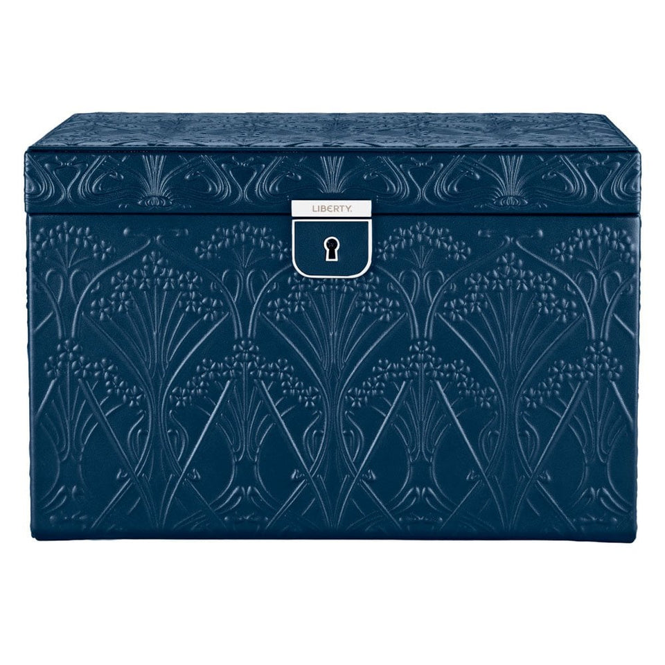 WOLF Liberty All Over Lanthe Large Navy Jewellery Box