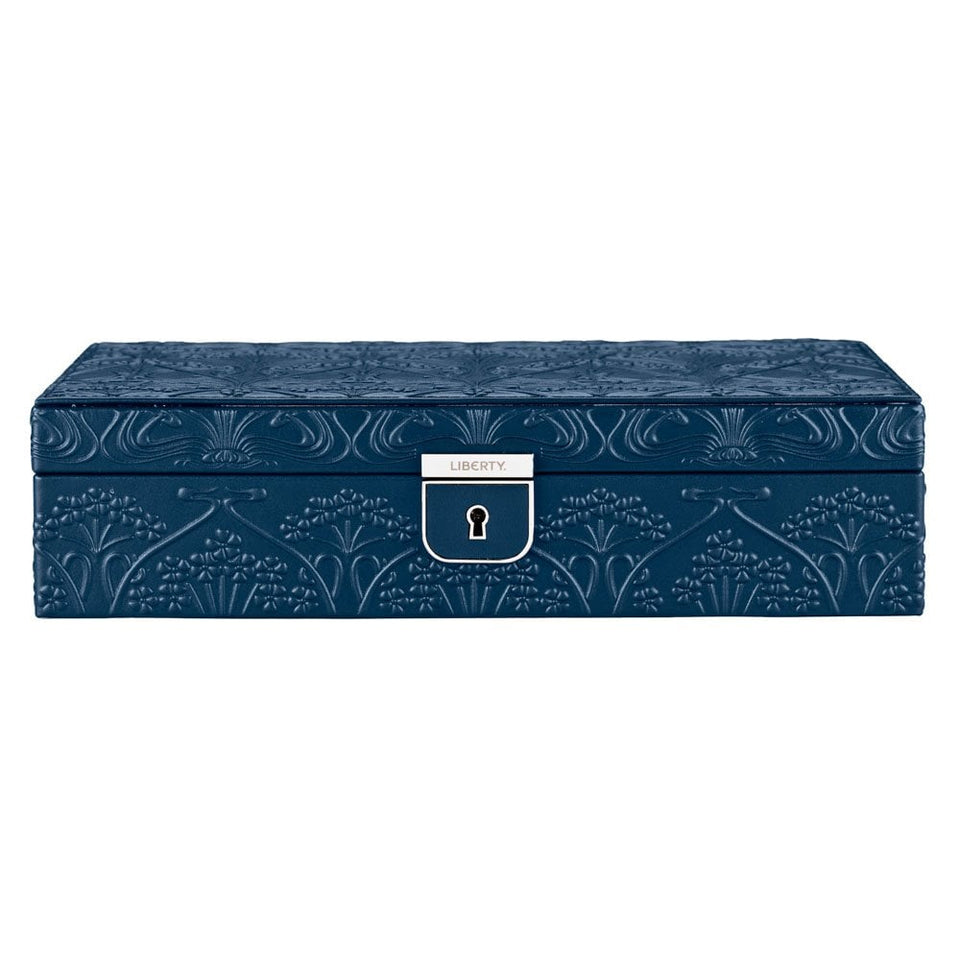WOLF Liberty All Over Lanthe Medium Navy Jewellery Box