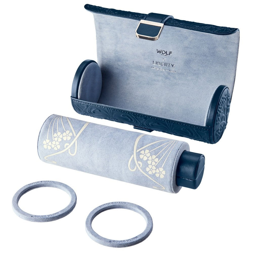 WOLF Liberty All Over Lanthe Navy Triple Watch Roll