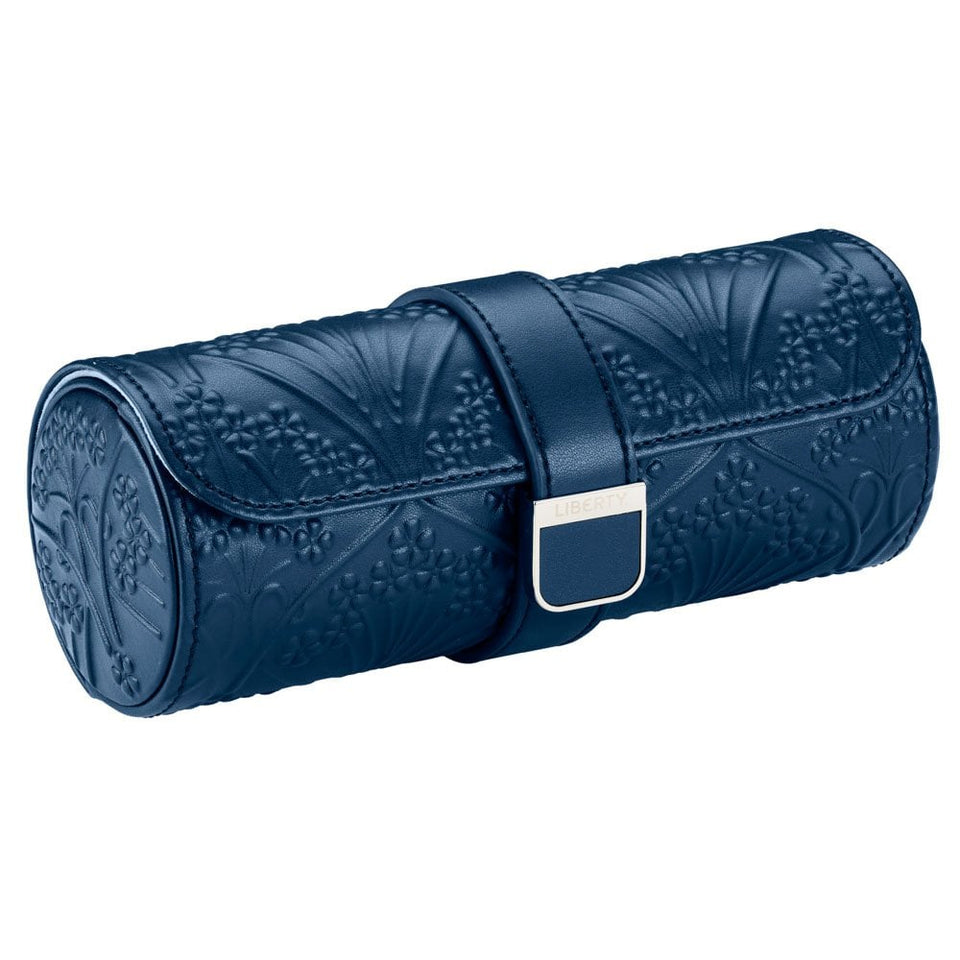 WOLF Liberty All Over Lanthe Navy Triple Watch Roll