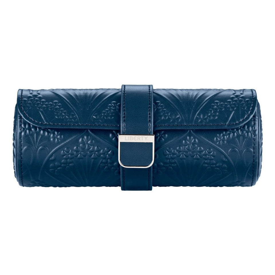 WOLF Liberty All Over Lanthe Navy Triple Watch Roll
