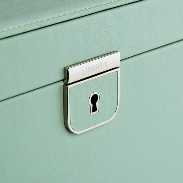 WOLF Liberty Julia Interior Print Large Sage Green Jewellery Box