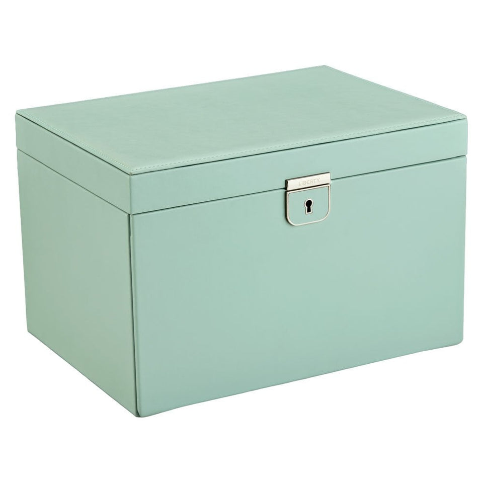 WOLF Liberty Julia Interior Print Large Sage Green Jewellery Box