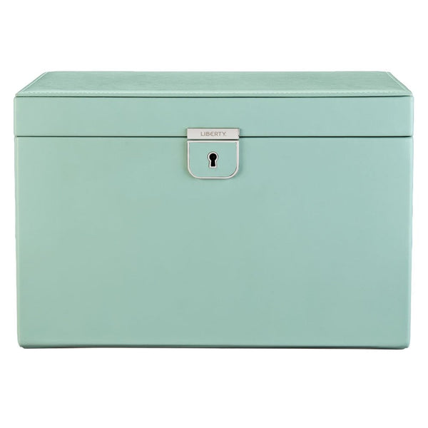 WOLF Liberty Julia Interior Print Large Sage Green Jewellery Box