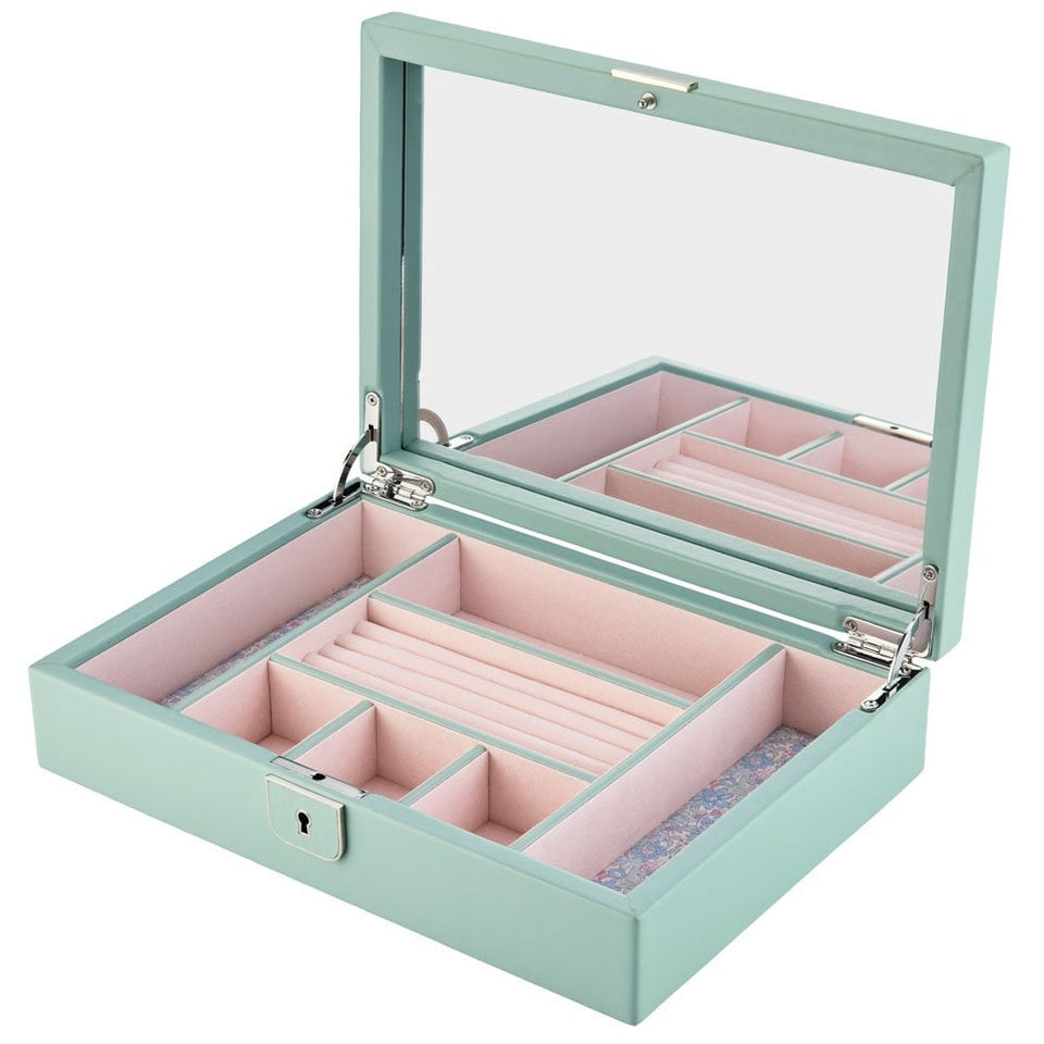 WOLF Liberty Julia Interior Print Medium Sage Green Jewellery Box