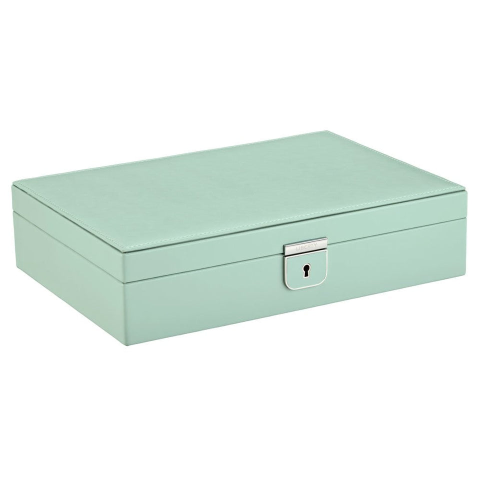 WOLF Liberty Julia Interior Print Medium Sage Green Jewellery Box