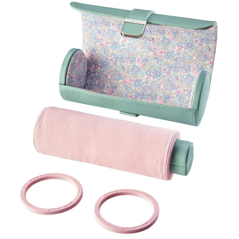WOLF Liberty Julia Interior Print Sage Green Triple Watch Roll
