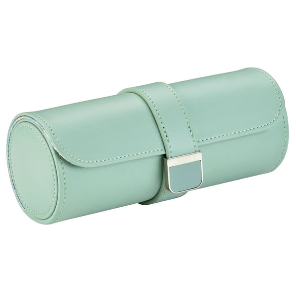 WOLF Liberty Julia Interior Print Sage Green Triple Watch Roll