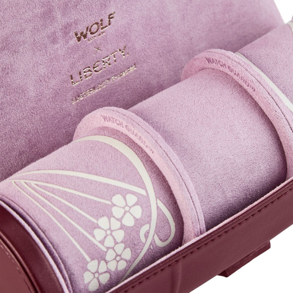 WOLF Liberty Lanthe Burgundy Triple Watch Roll