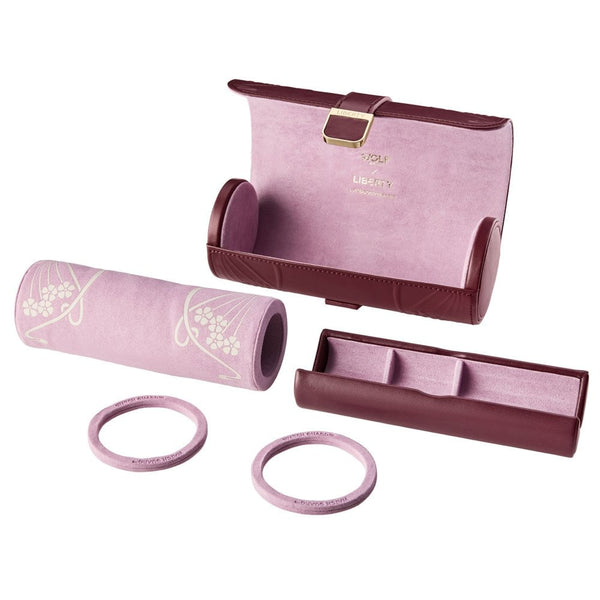 WOLF Liberty Lanthe Burgundy Triple Watch Roll