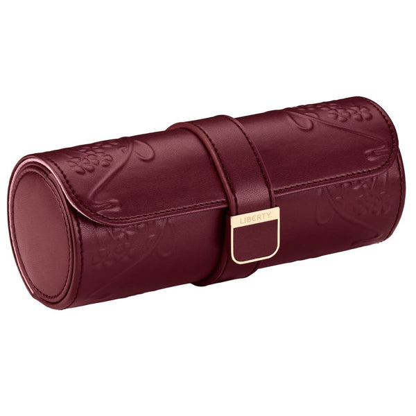 WOLF Liberty Lanthe Burgundy Triple Watch Roll