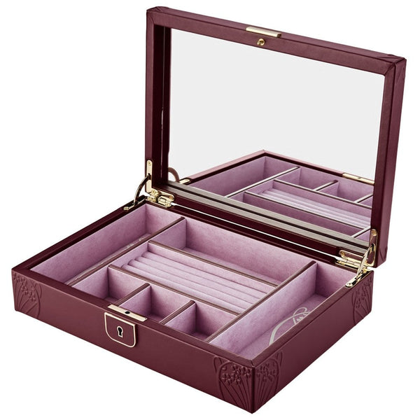 WOLF Liberty Lanthe Medium Burgundy Jewellery Box