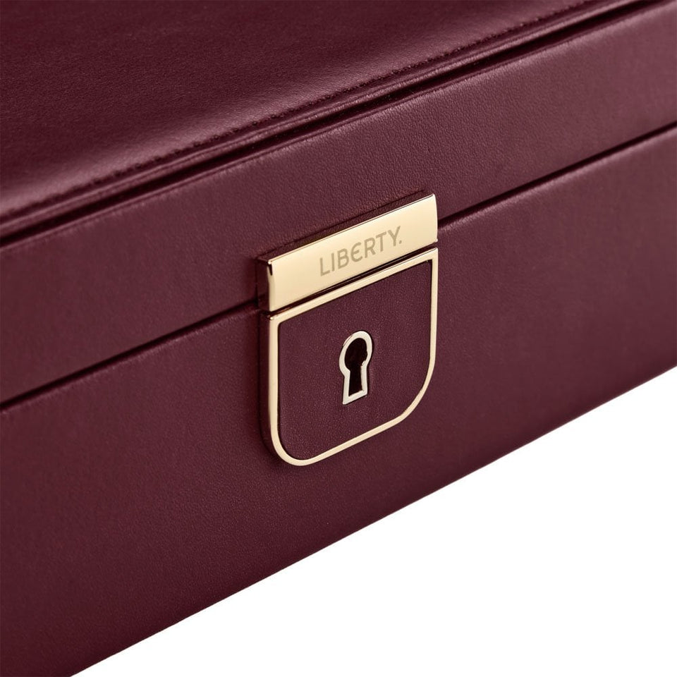 WOLF Liberty Lanthe Medium Burgundy Jewellery Box