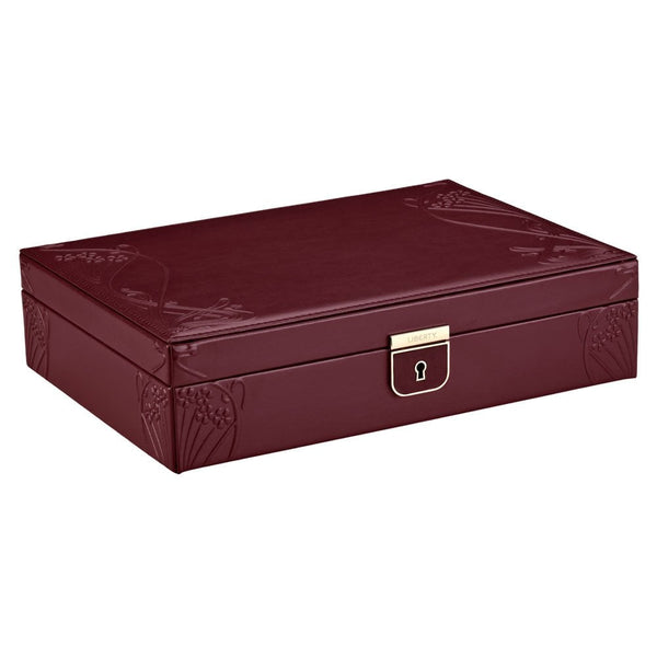 WOLF Liberty Lanthe Medium Burgundy Jewellery Box