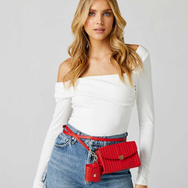 WOLF Mimi Crossbody Bag With Wristlet - Red