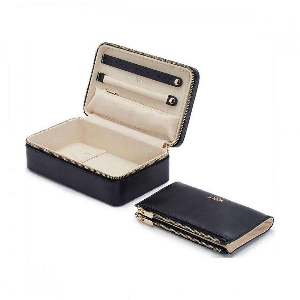 WOLF Navy Maria Medium Zip Case