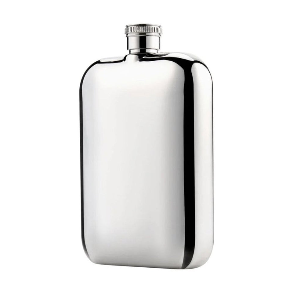 WOLF Philipp Black Vegan Leather Hip Flask