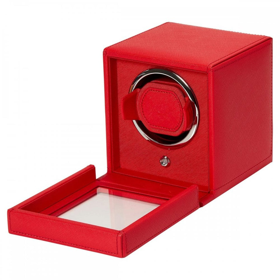 WOLF Red Cub Watch Winder With Cover