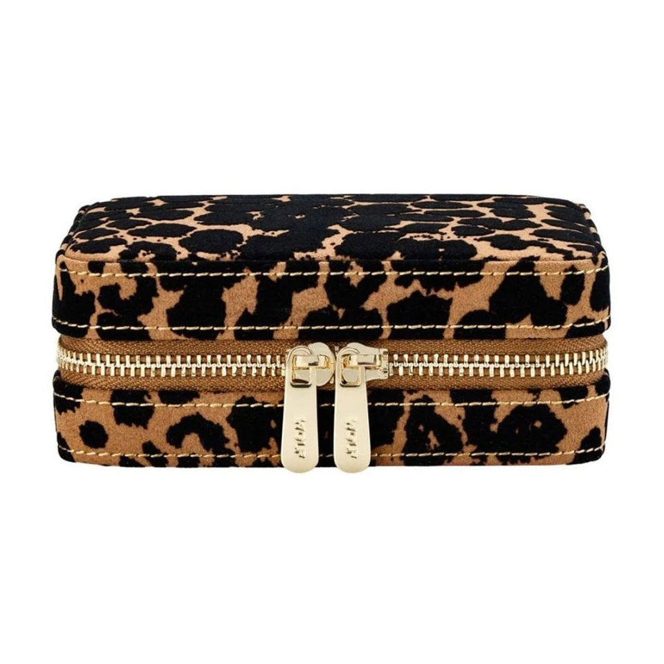 WOLF Savanna Leopard Print Zip Jewellery Case