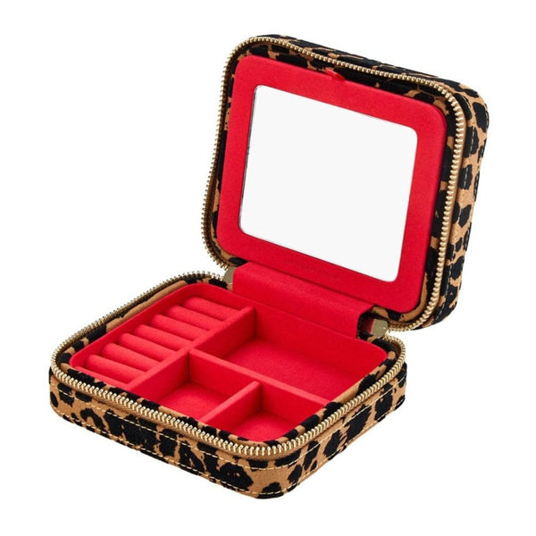 WOLF Savanna Leopard Print Zip Jewellery Case