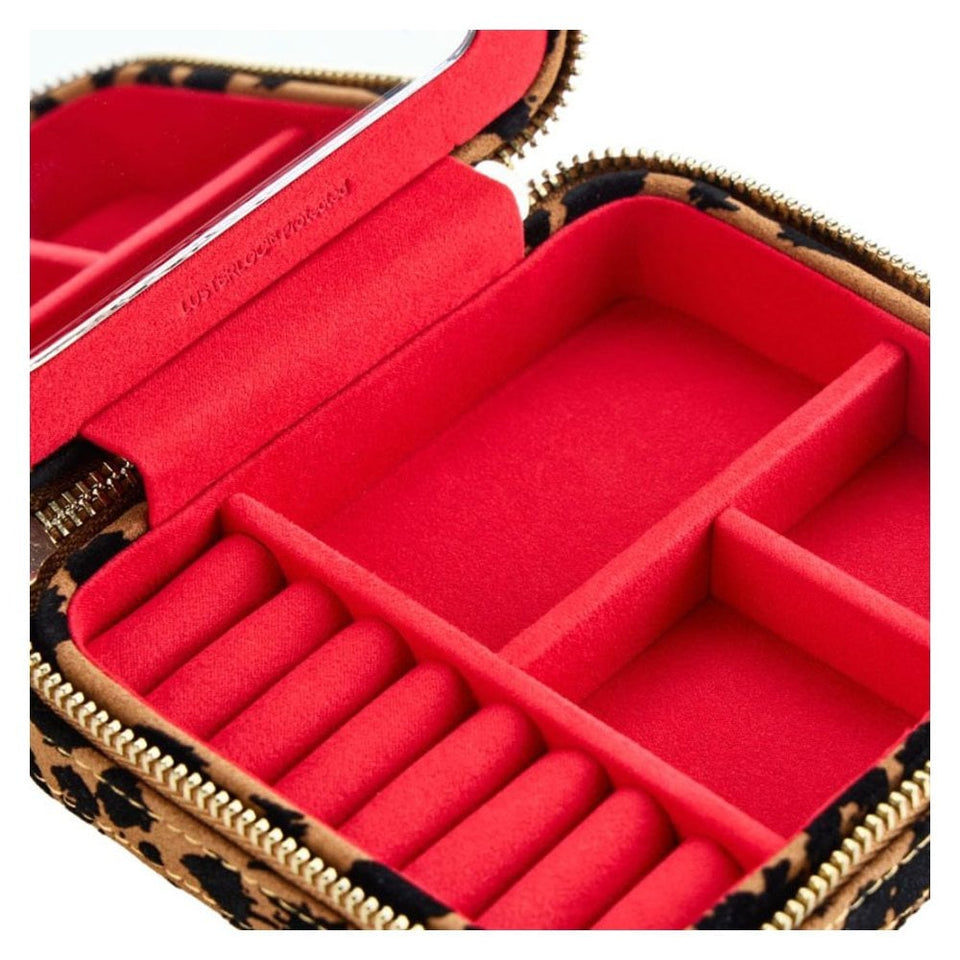 WOLF Savanna Leopard Print Zip Jewellery Case