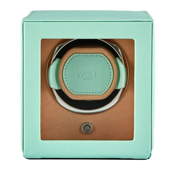 WOLF Seltzer Mint Peach Cub Watch Winder With Cover