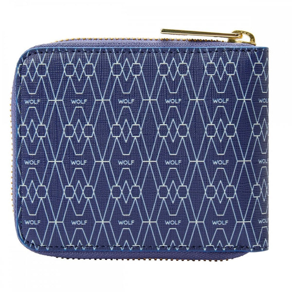 WOLF Signature Vegan Blue Zip Around Wallet