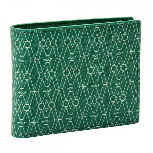 WOLF Signature Vegan Green Billfold Coin Wallet