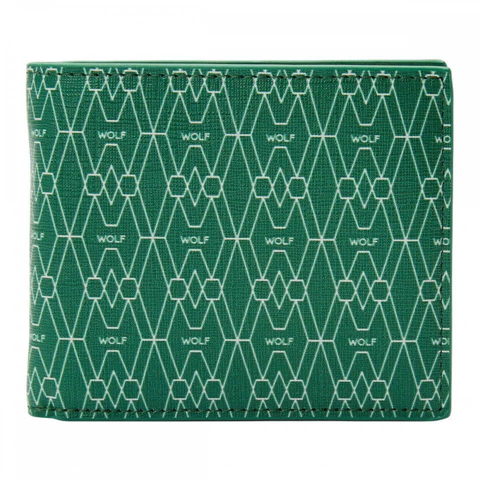 WOLF Signature Vegan Green Billfold Coin Wallet