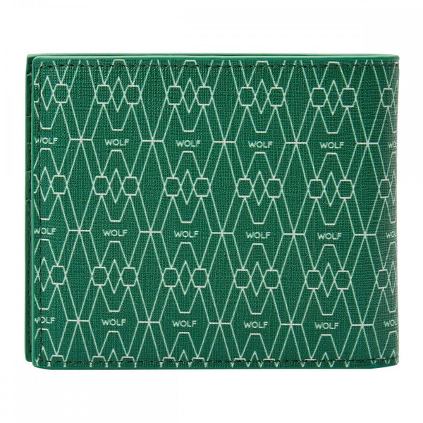 WOLF Signature Vegan Green Billfold Coin Wallet