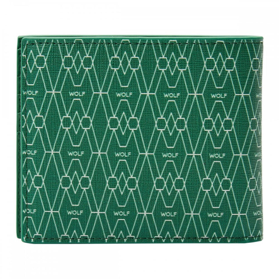 WOLF Signature Vegan Green Billfold Coin Wallet
