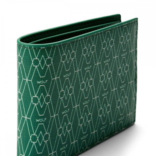 WOLF Signature Vegan Green Billfold Coin Wallet
