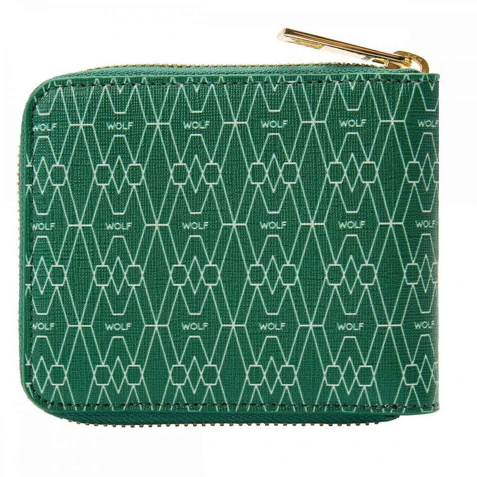 WOLF Signature Vegan Green Zip Around Wallet