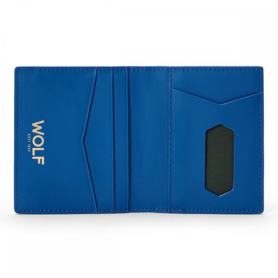 WOLF Signature Vegan ID Blue Card Case