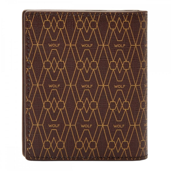 WOLF Signature Vegan ID Brown Card Case