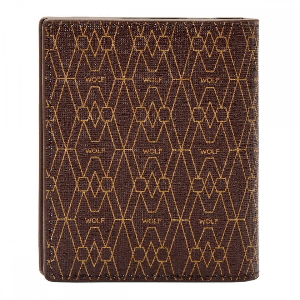 WOLF Signature Vegan ID Brown Card Case