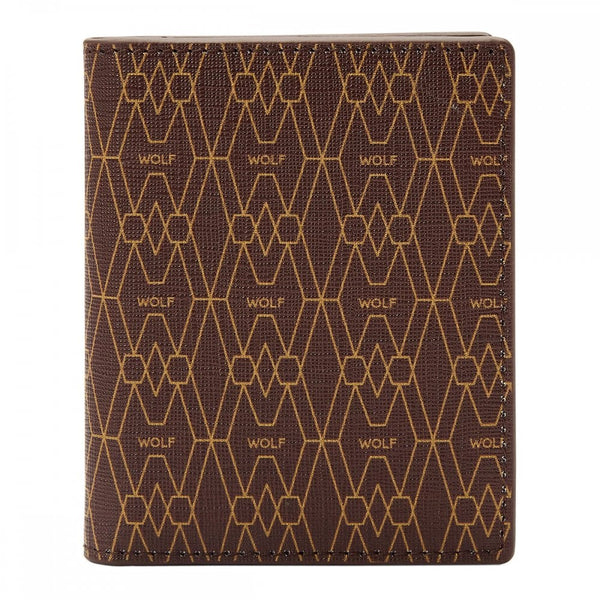WOLF Signature Vegan ID Brown Card Case