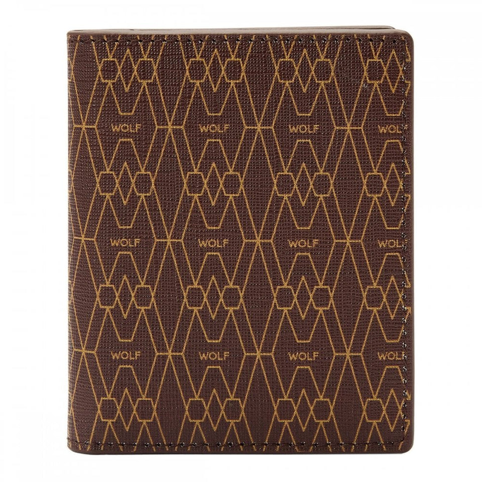 WOLF Signature Vegan ID Brown Card Case