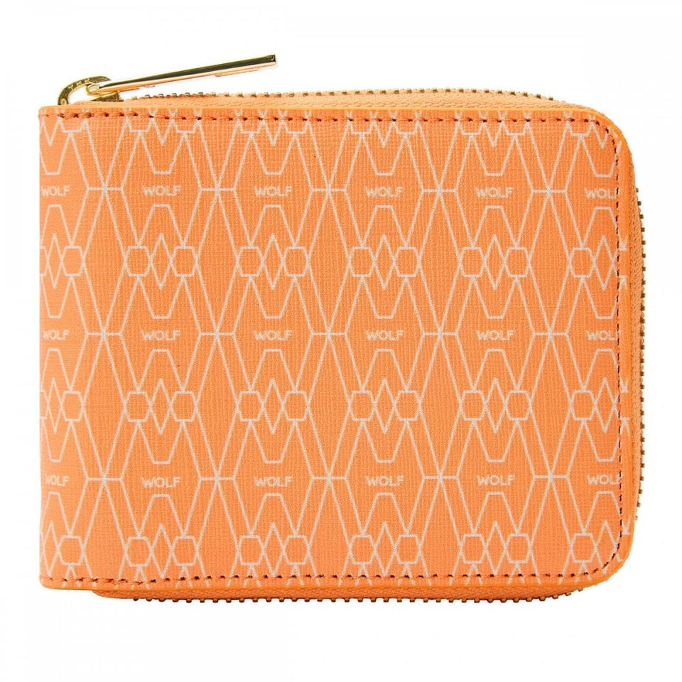 WOLF Signature Vegan Orange Zip Around Wallet