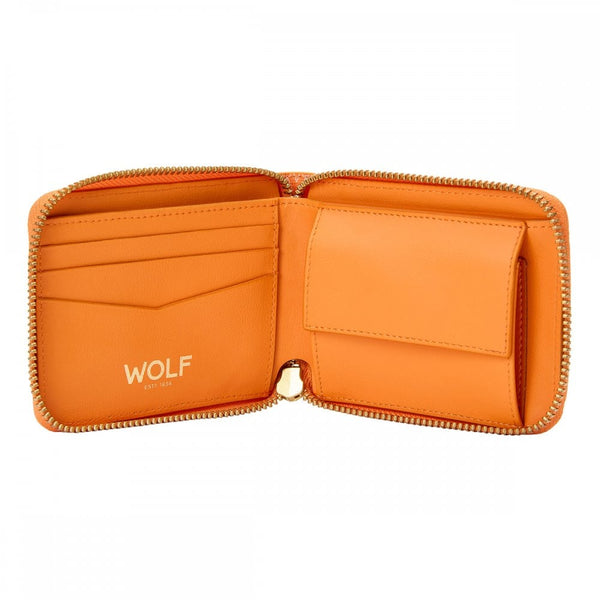 WOLF Signature Vegan Orange Zip Around Wallet